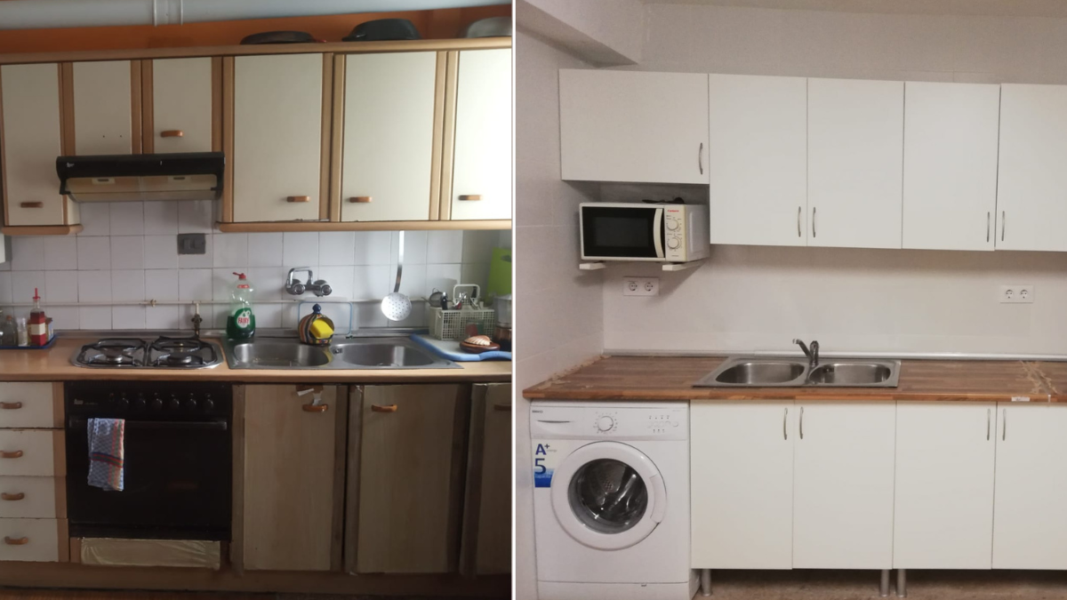 Antes y después: reforma de cocina en una vivienda en Boltaña – KSAREFORM